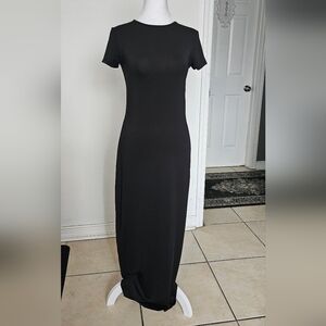 Elegant Basic Black Maxi Dress H&M Size S